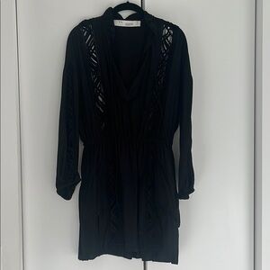 Black Lace Detail Dress